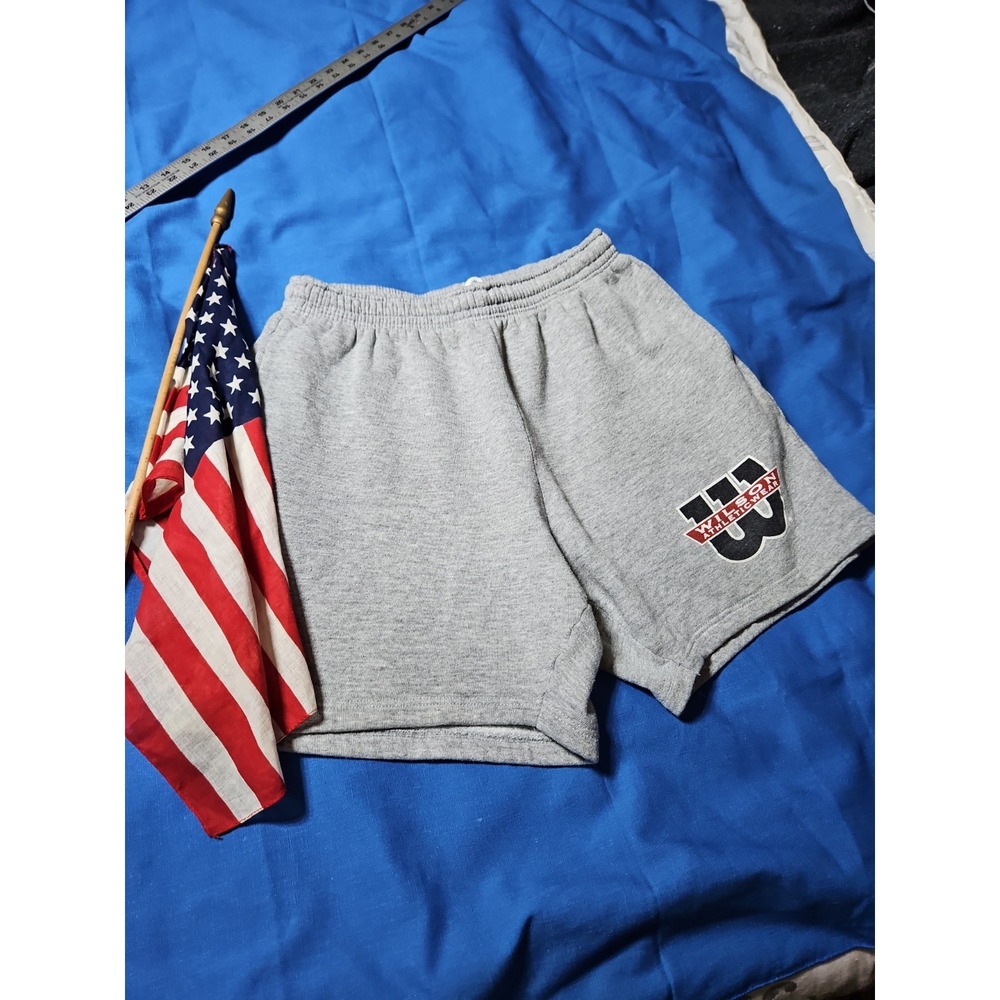 Vintage Wilson Gym Shorts Cotton Elastic Waist USA 90s Athletic Fleece Large